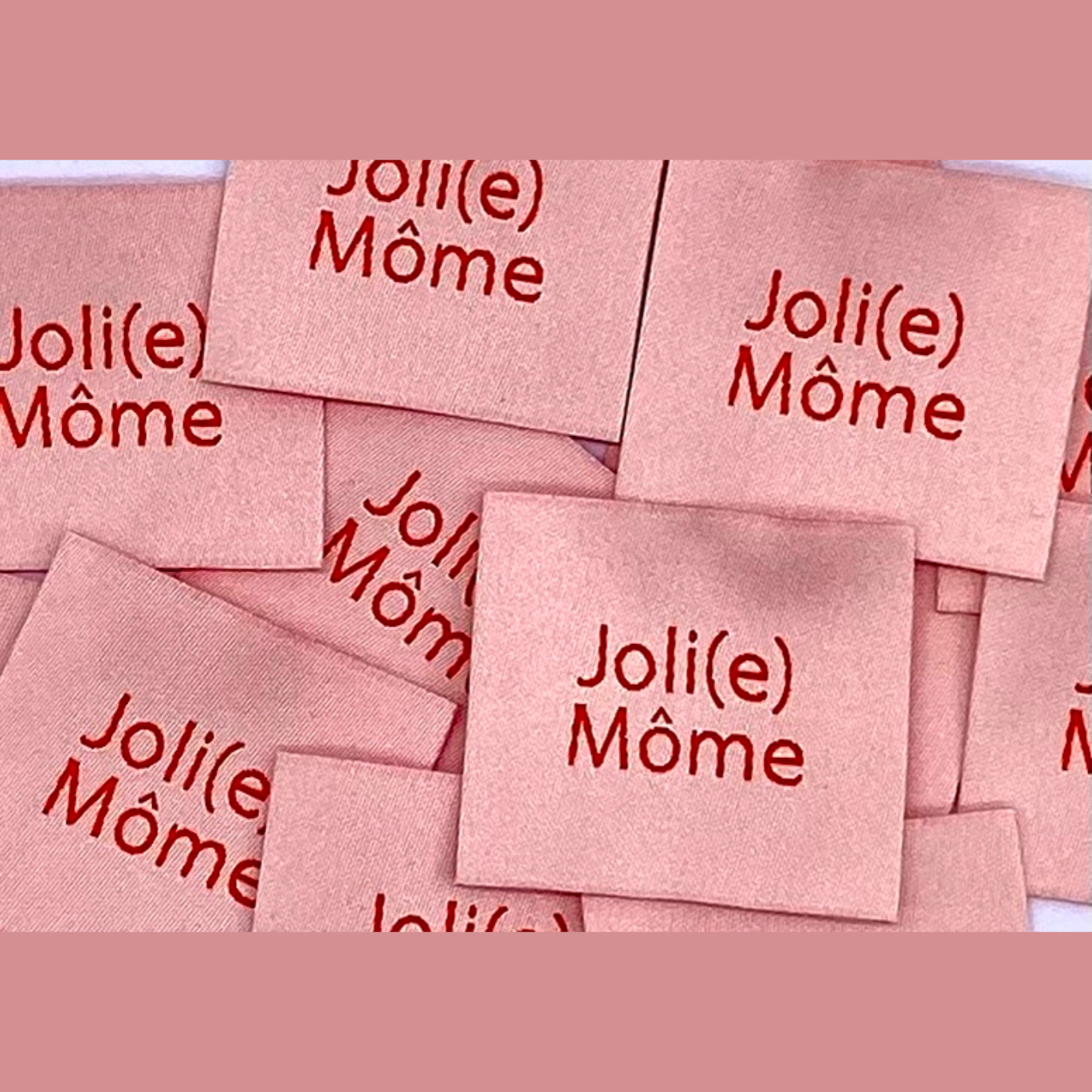 Étiquette à coudre "Joli(e) Mome" 