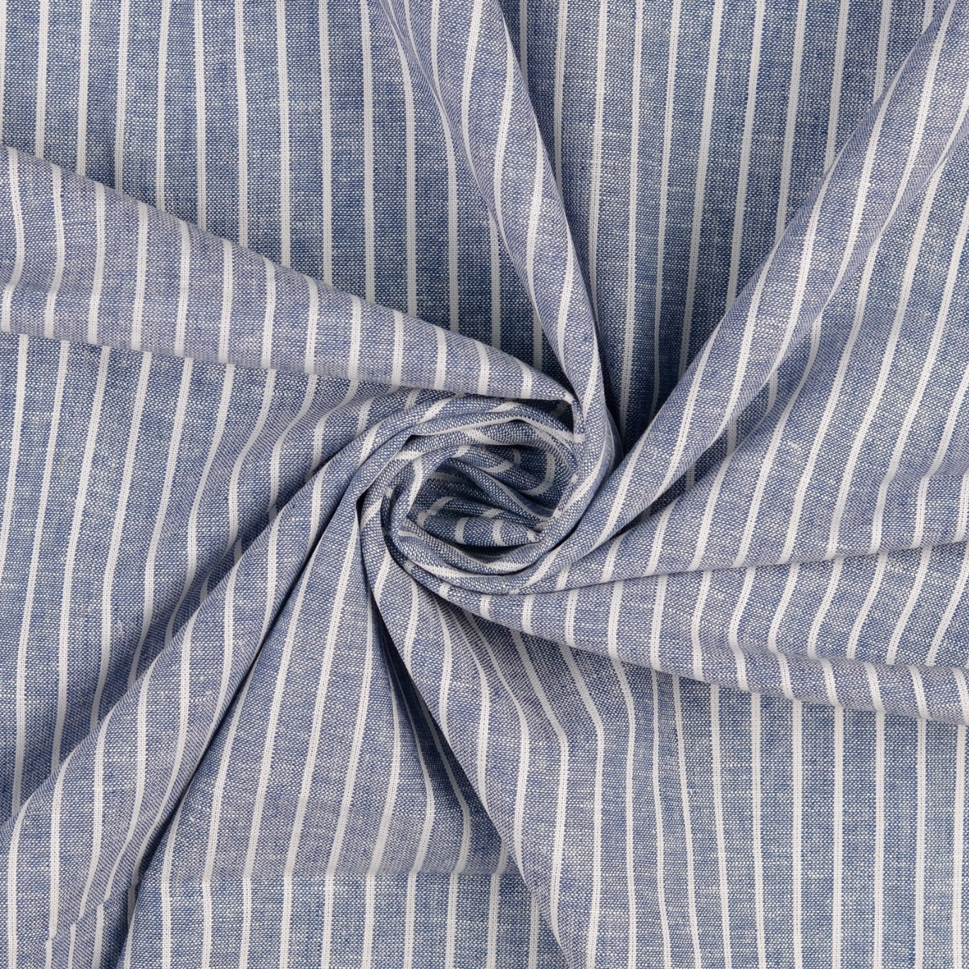 Lin Coton Tissé Bleu Jeans