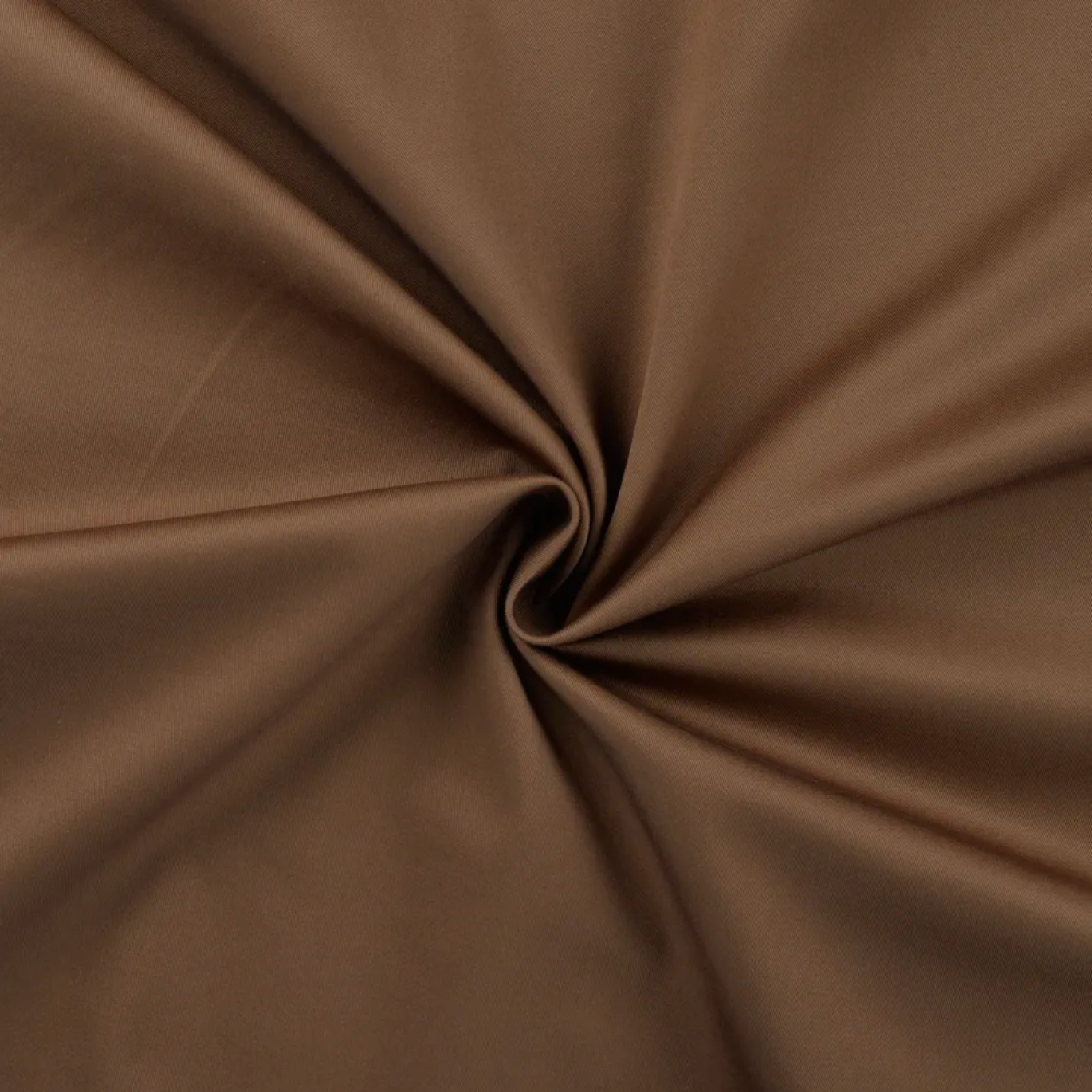 Satin de coton stretch uni Chocolat
