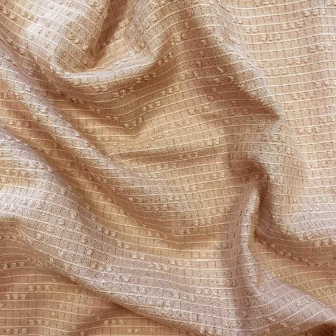 Tissu Coton Dobby  Taupe 