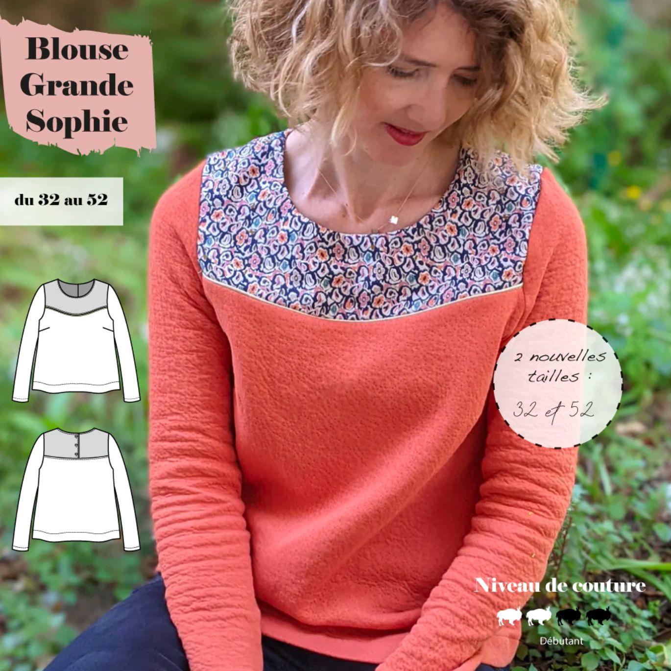 Patron Blouse Grande-Sophie de Super Bison du 32 au 52