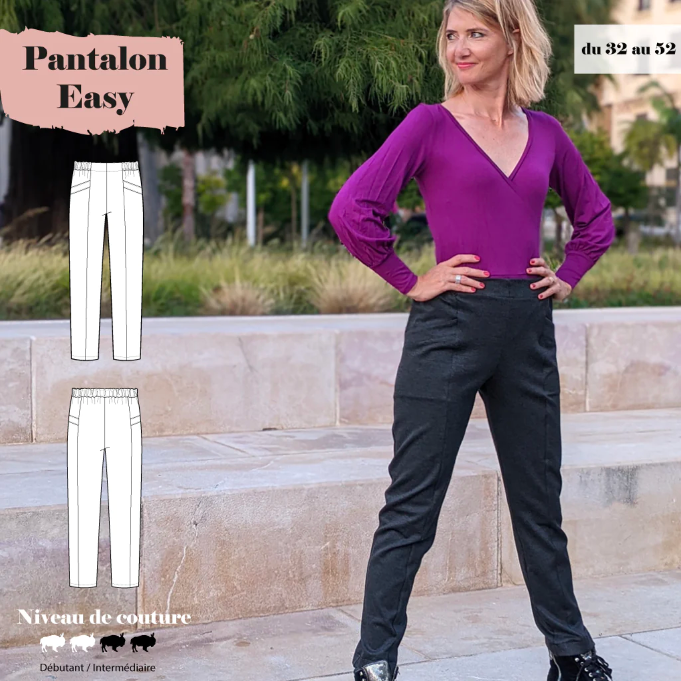 Patron Pantalon Easy de Super Bison du 34 au 52