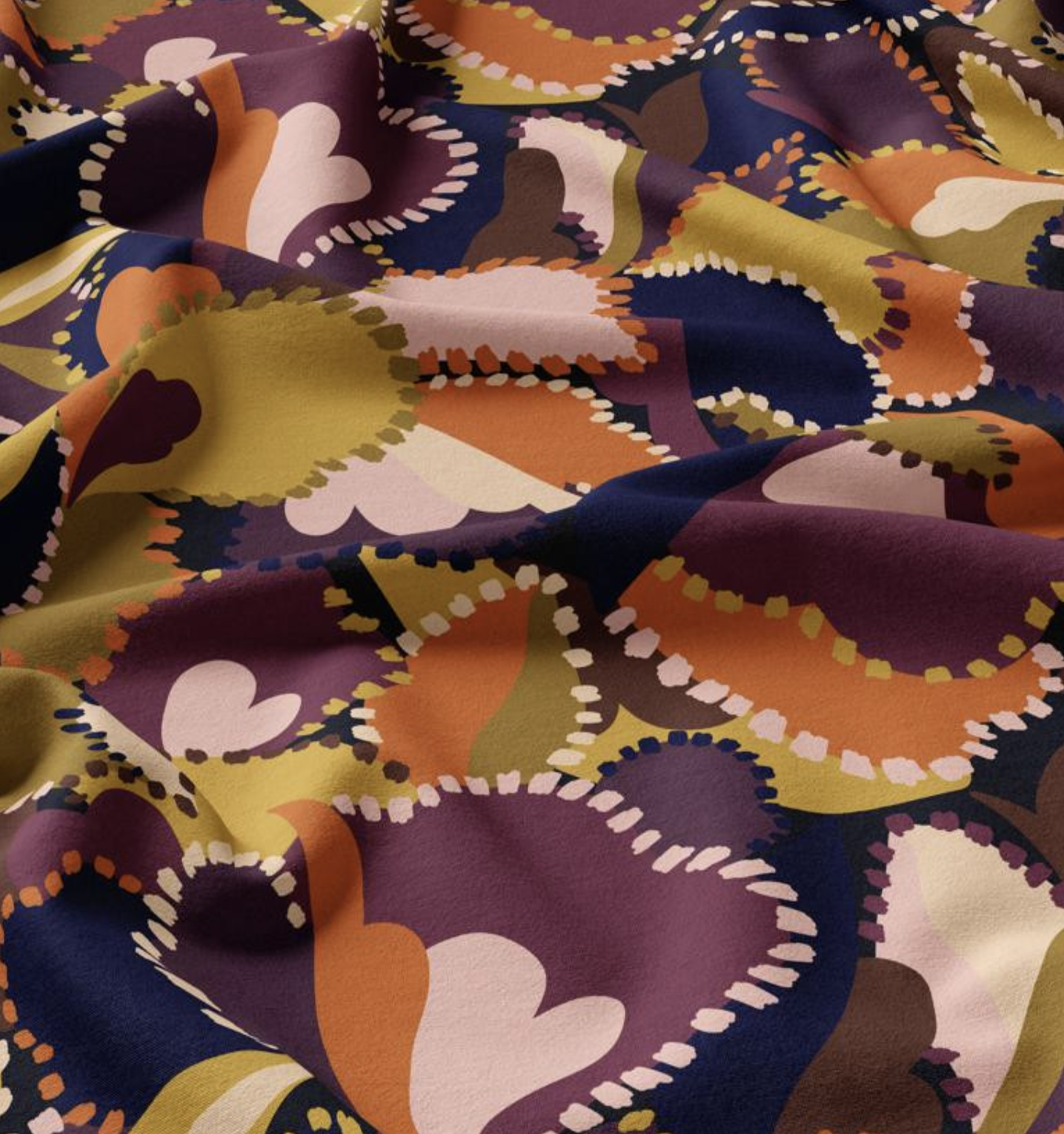 Viscose "Bernie" Violet/ Orange
