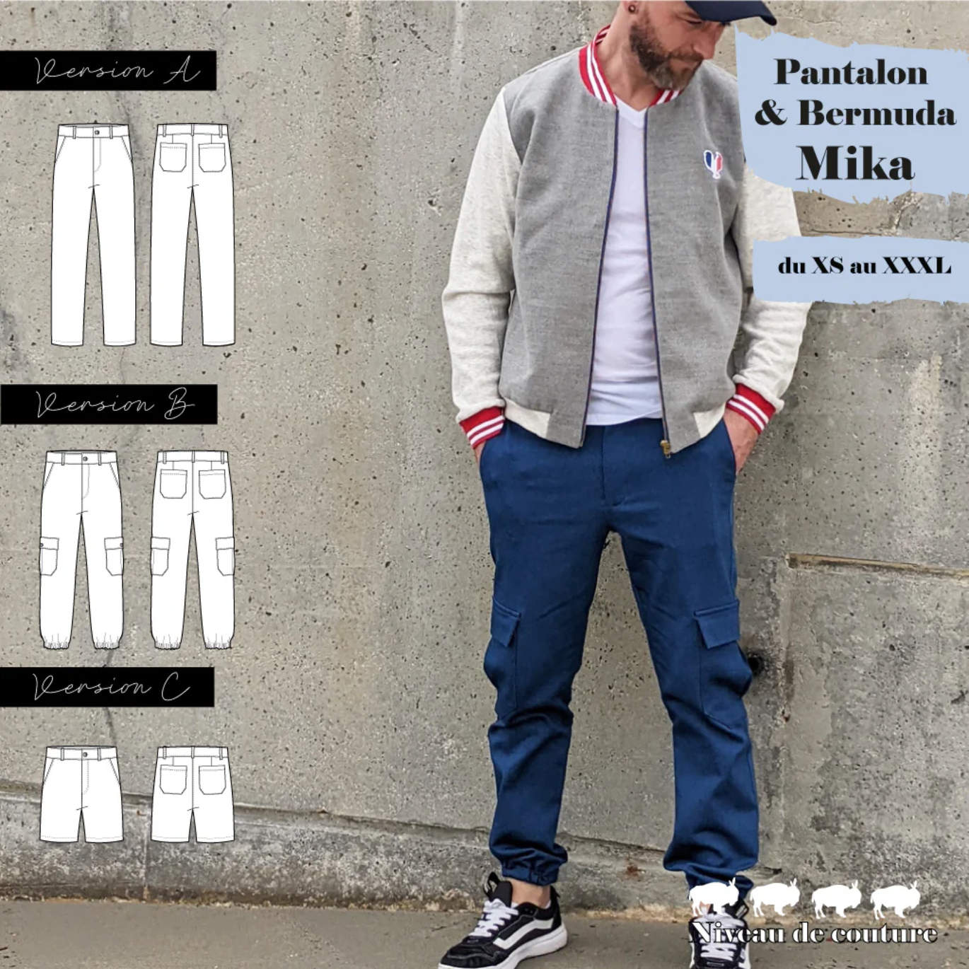 Patron Pantalon Bermuda Mika de Super Bison du XS au XXXL