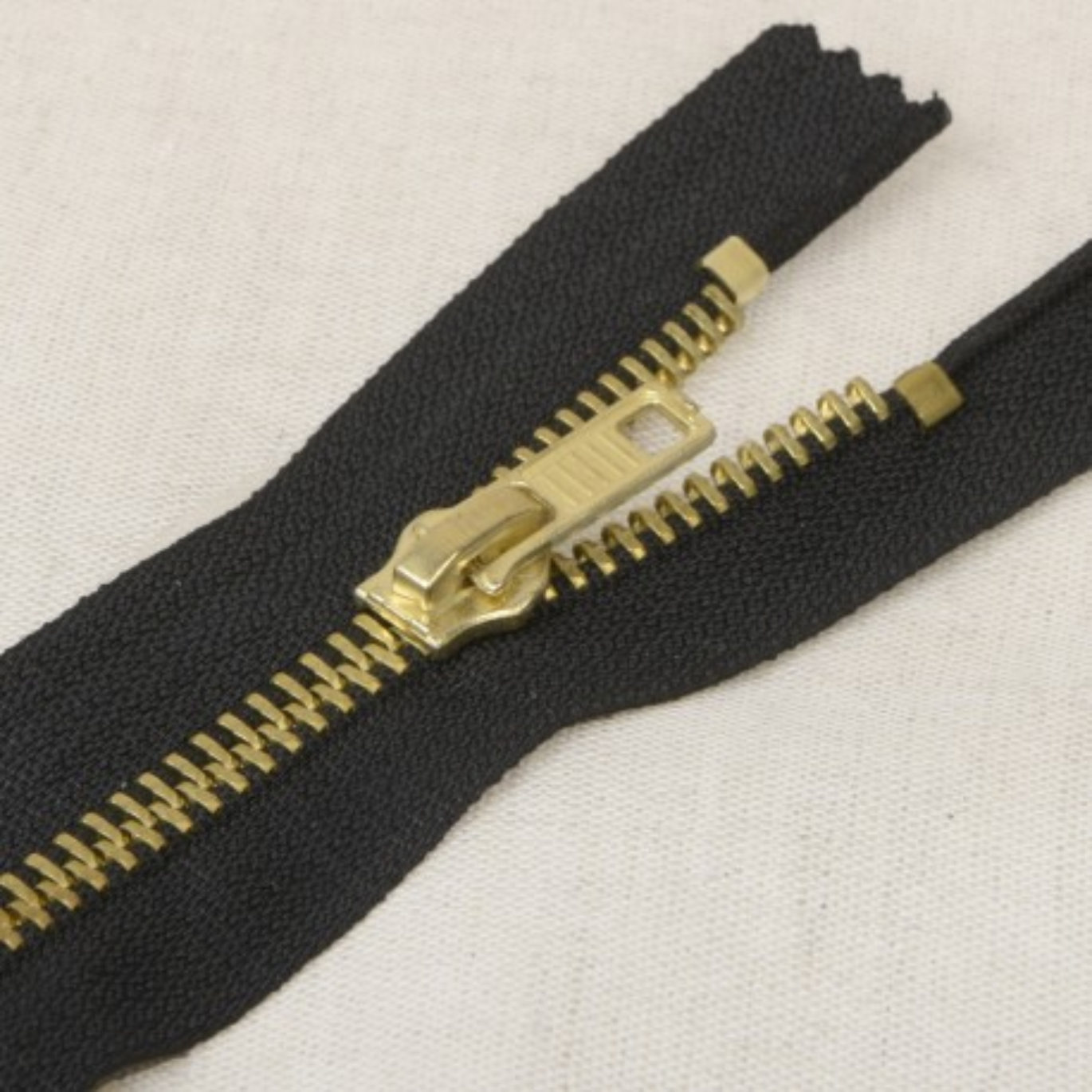 Zip Jeans Non Séparable Noir 18 cm