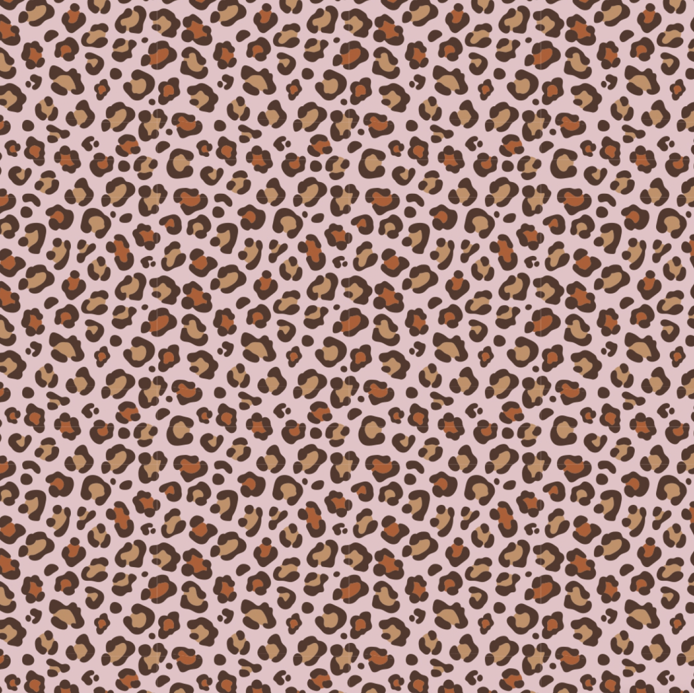 Jersey de coton bio print léopard Bois de Rose