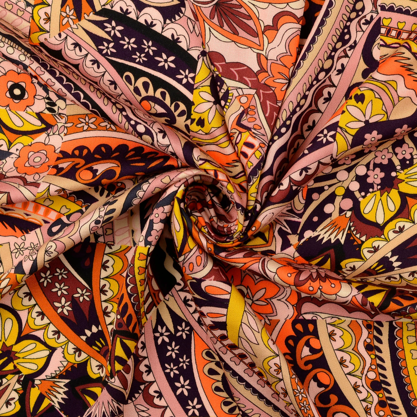 Tissu Satin Viscose "Mila" Orange
