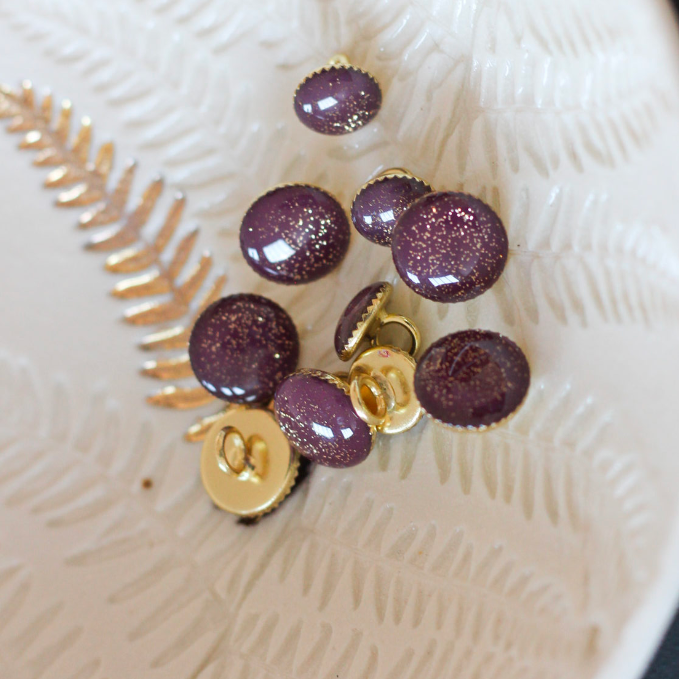 Lot De Boutons à Bord Pailleté - 169 Pièces - Occasion - Pour Customisation, Couture
