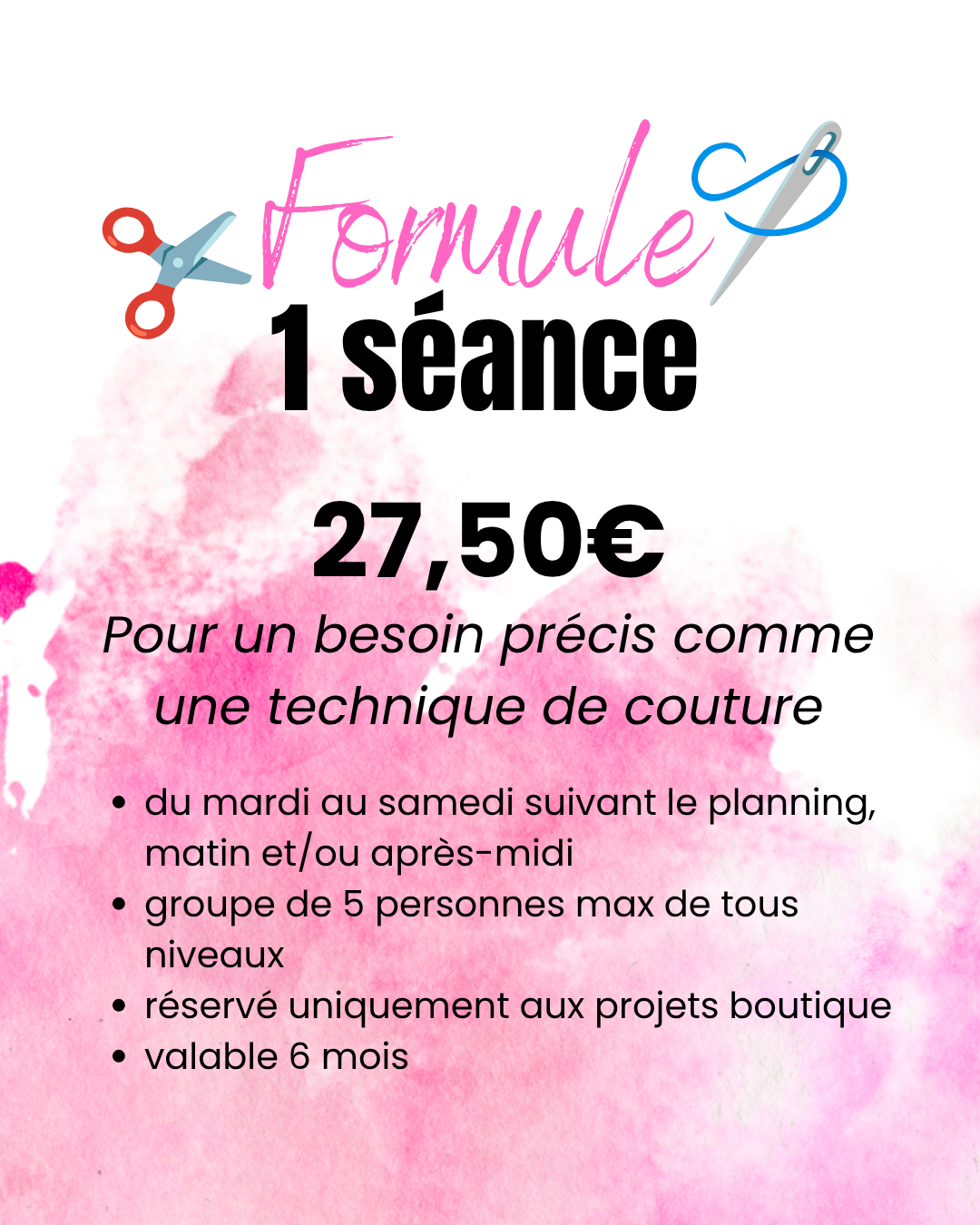 Atelier couture - 1 séance à la carte