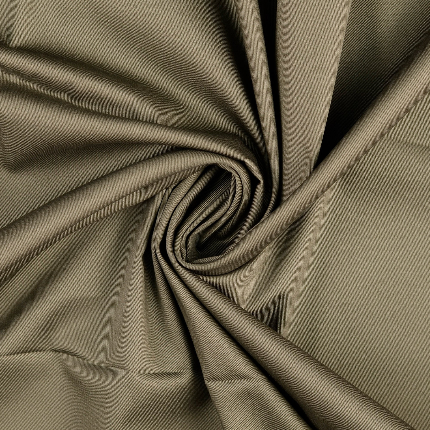 Tissu Gabardine Unie Kaki 