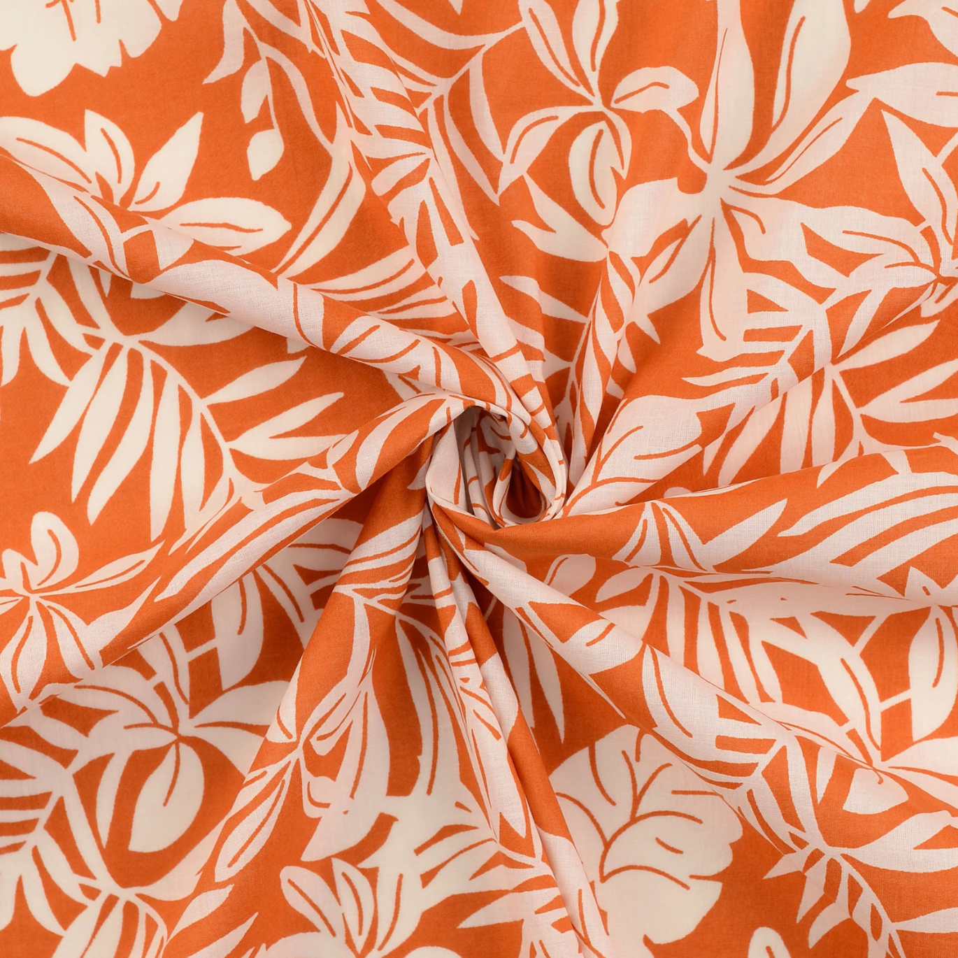 Voile de Coton Florilège Orange