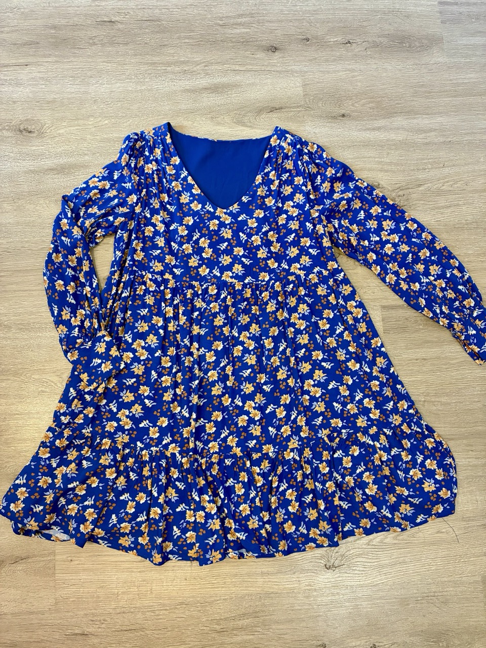Prototype Robe Fleurie Bleue Atelier Scammit taille 42/44