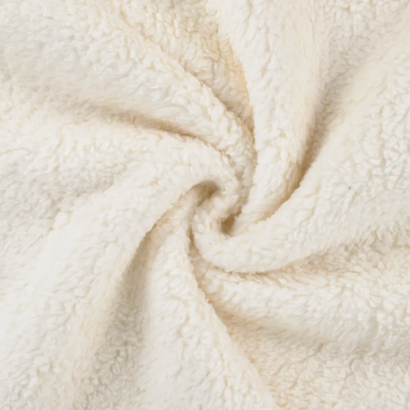 Tissu Teddy Coton Mouton Ecru Nature