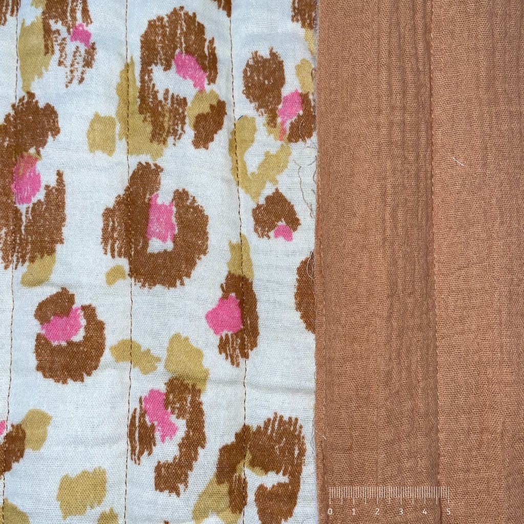 Tissu Coton Double Gaz Matelassé "Karula" Caramel