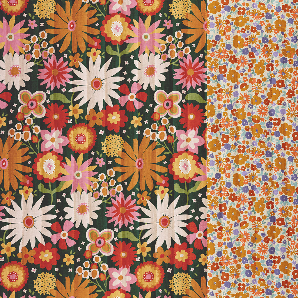 Tissu Coton Matelassé Vertical "Childhood"