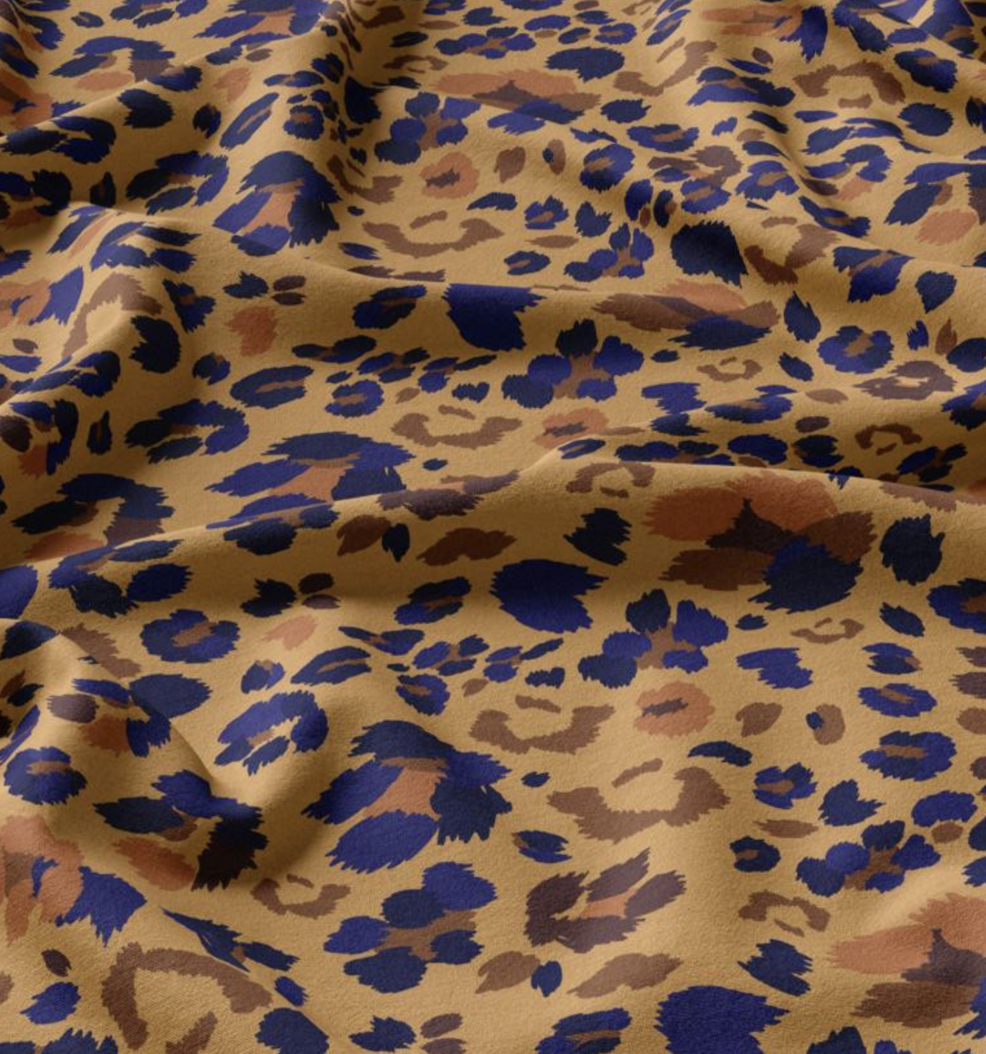 Viscose "Lynx" Marron/ Bleu