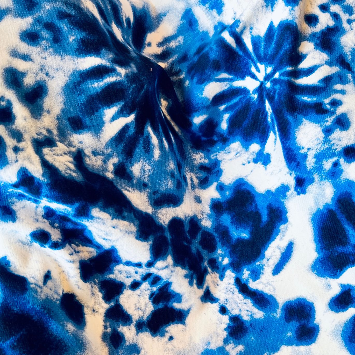 Sweat French Terry Tie&Dye Denim