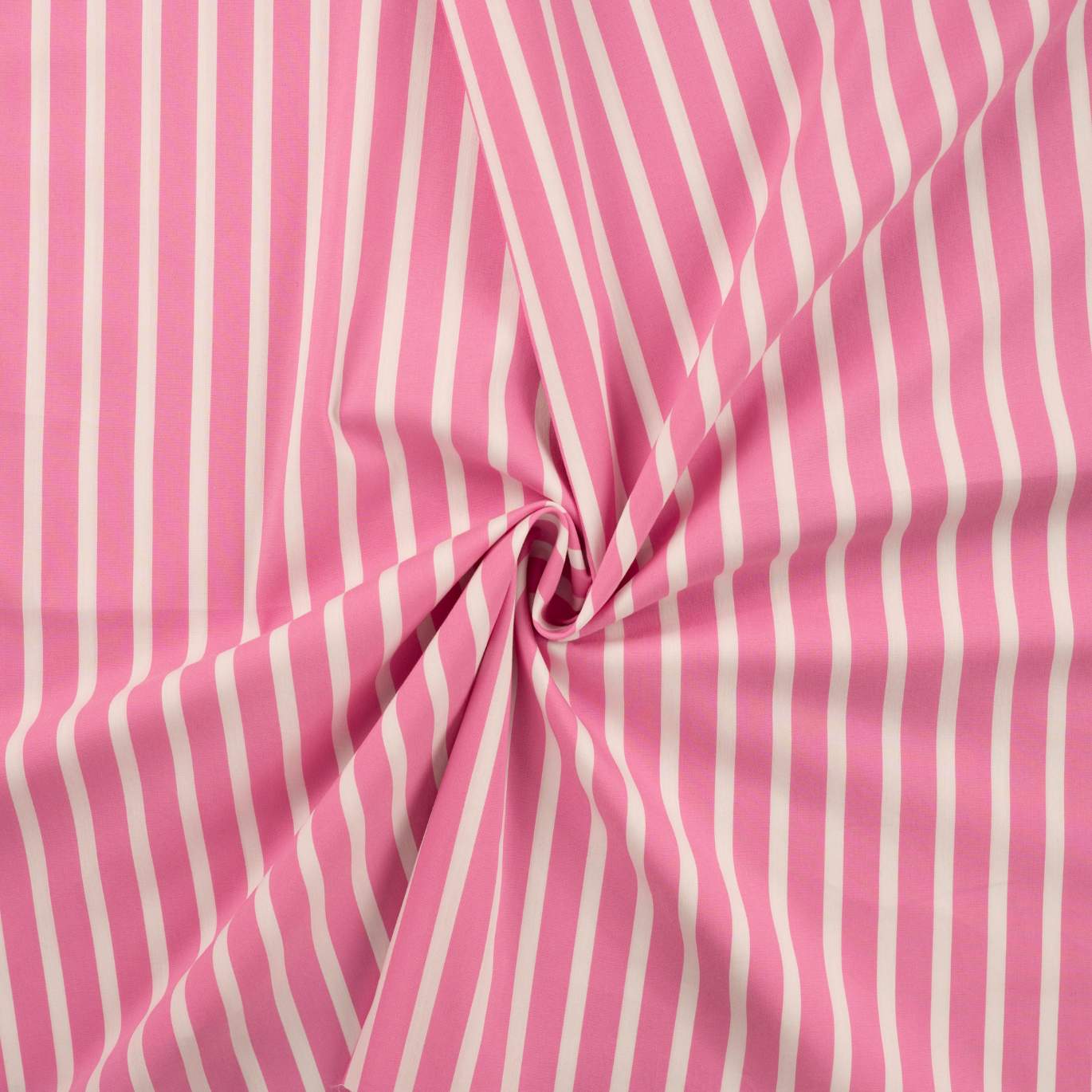 Coton Stretch Rayures Large Fuchsia
