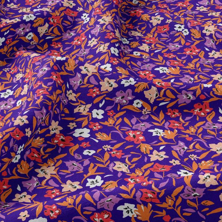 Viscose "Ghizi" Outremer & Multicolore