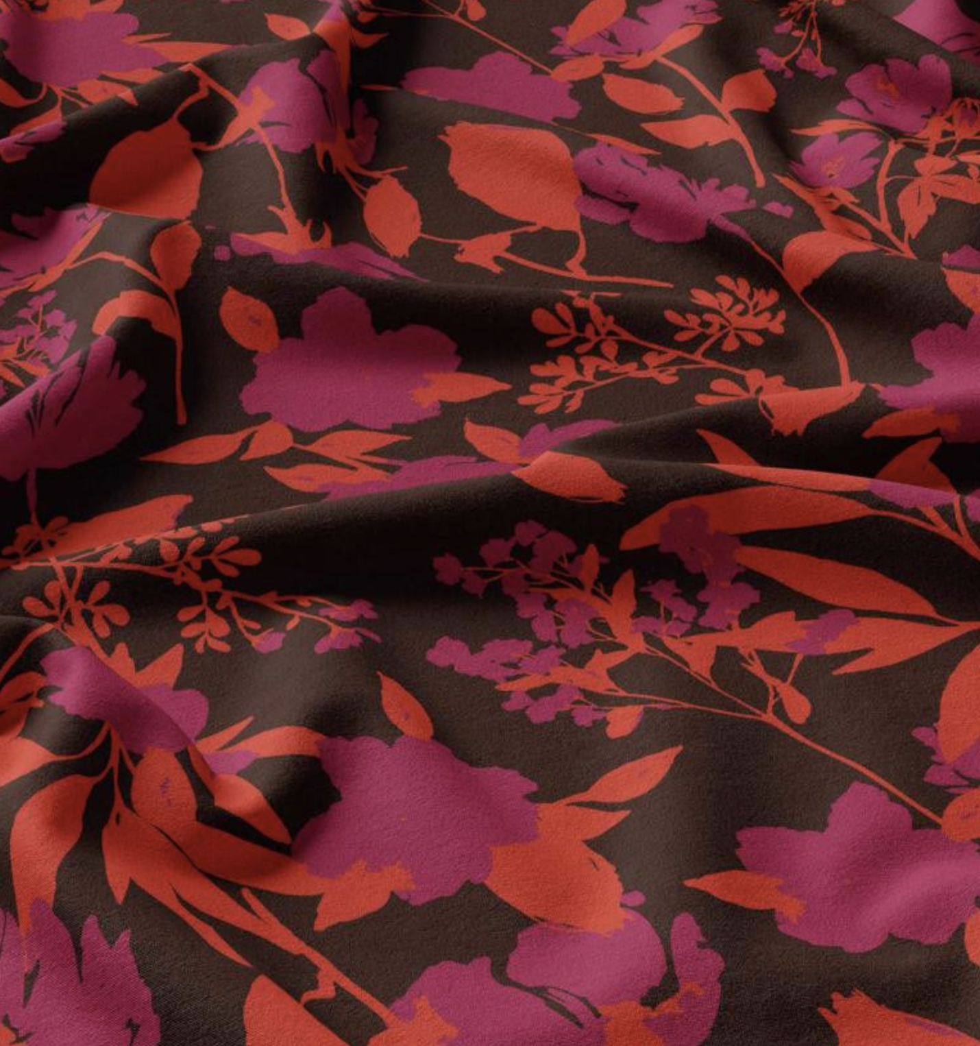 Viscose "Meimei" Noir et Rouge
