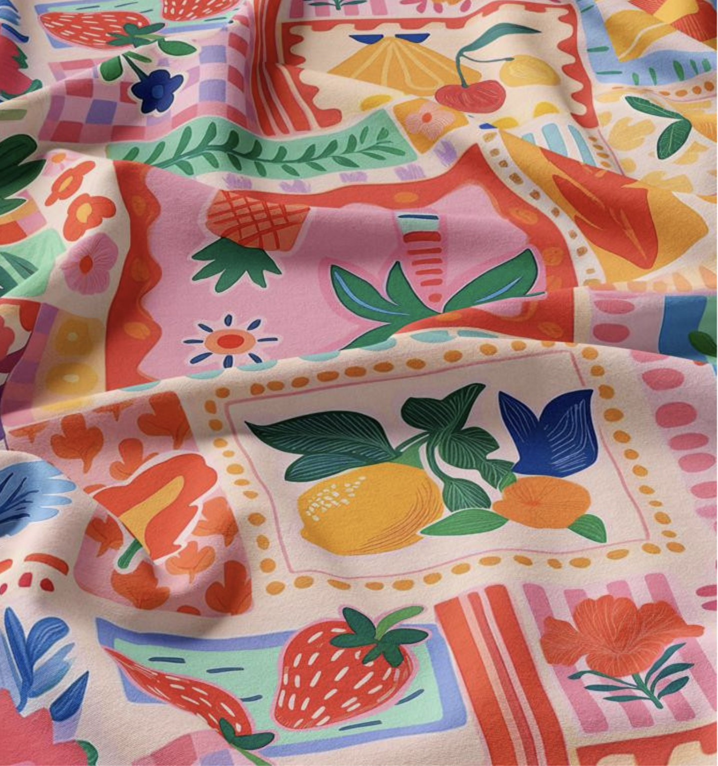 Viscose "Nice" Rose/ Orange