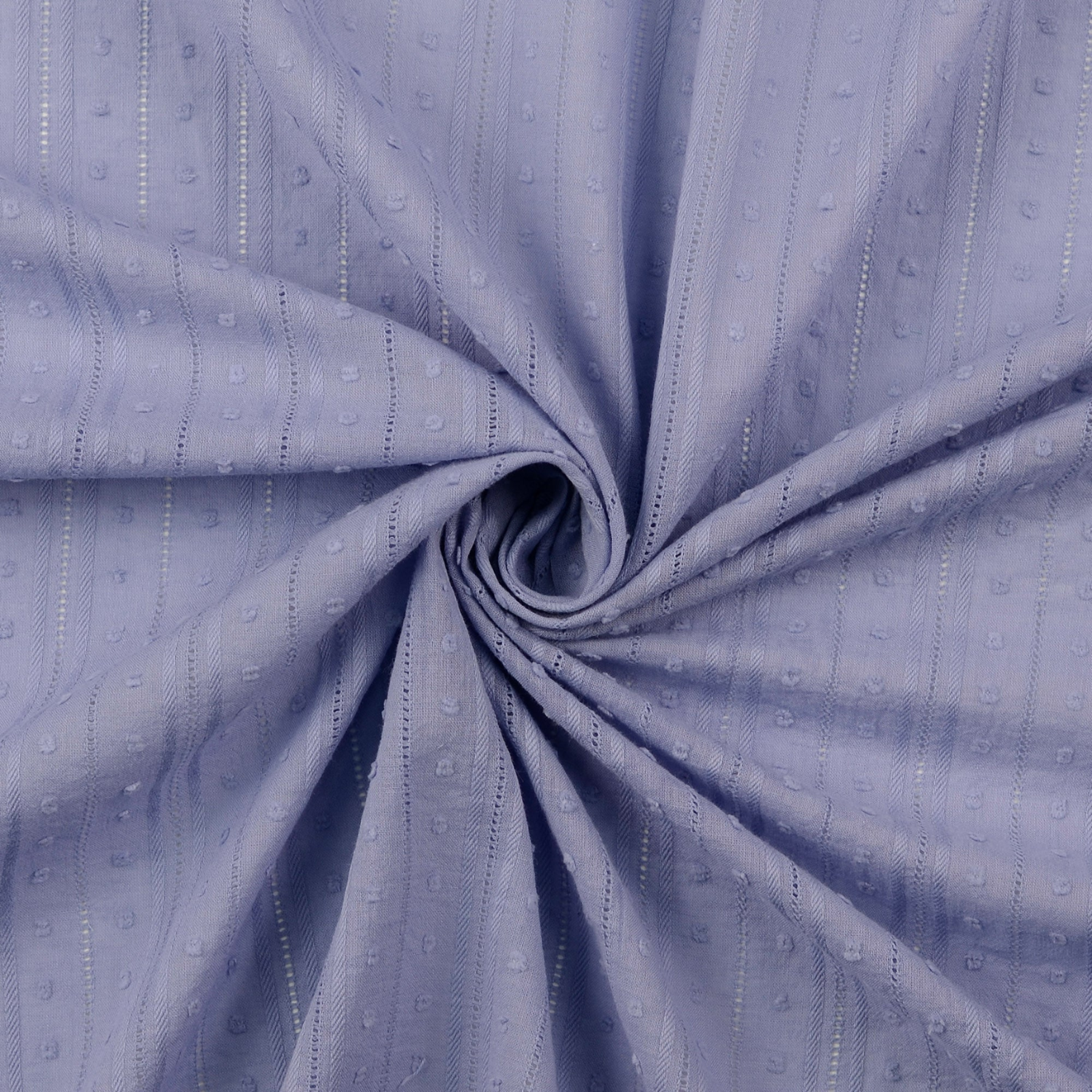 Voile De Coton Plumetis Ajouré Bleu Jeans