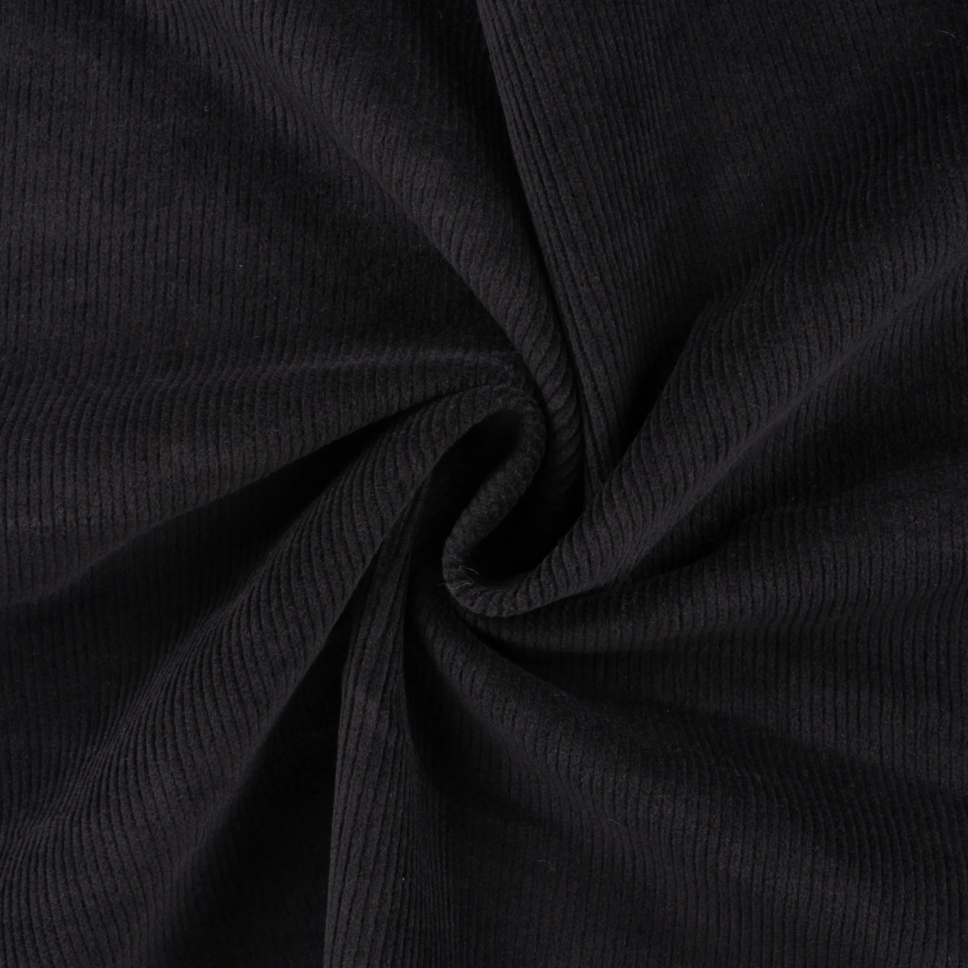 Velours Côtelé Coton Stretch Noir