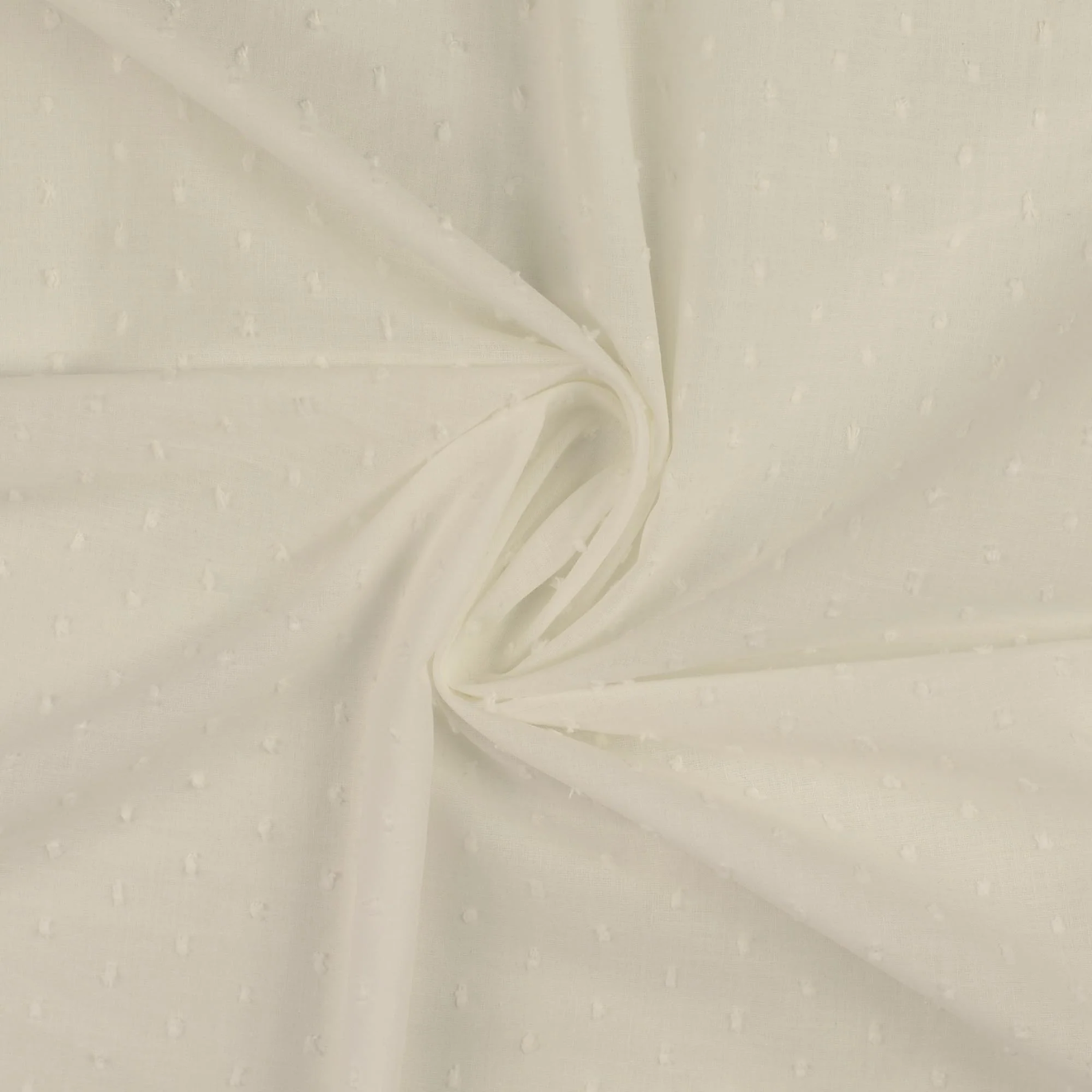 Voile de Coton Plumetis Blanc