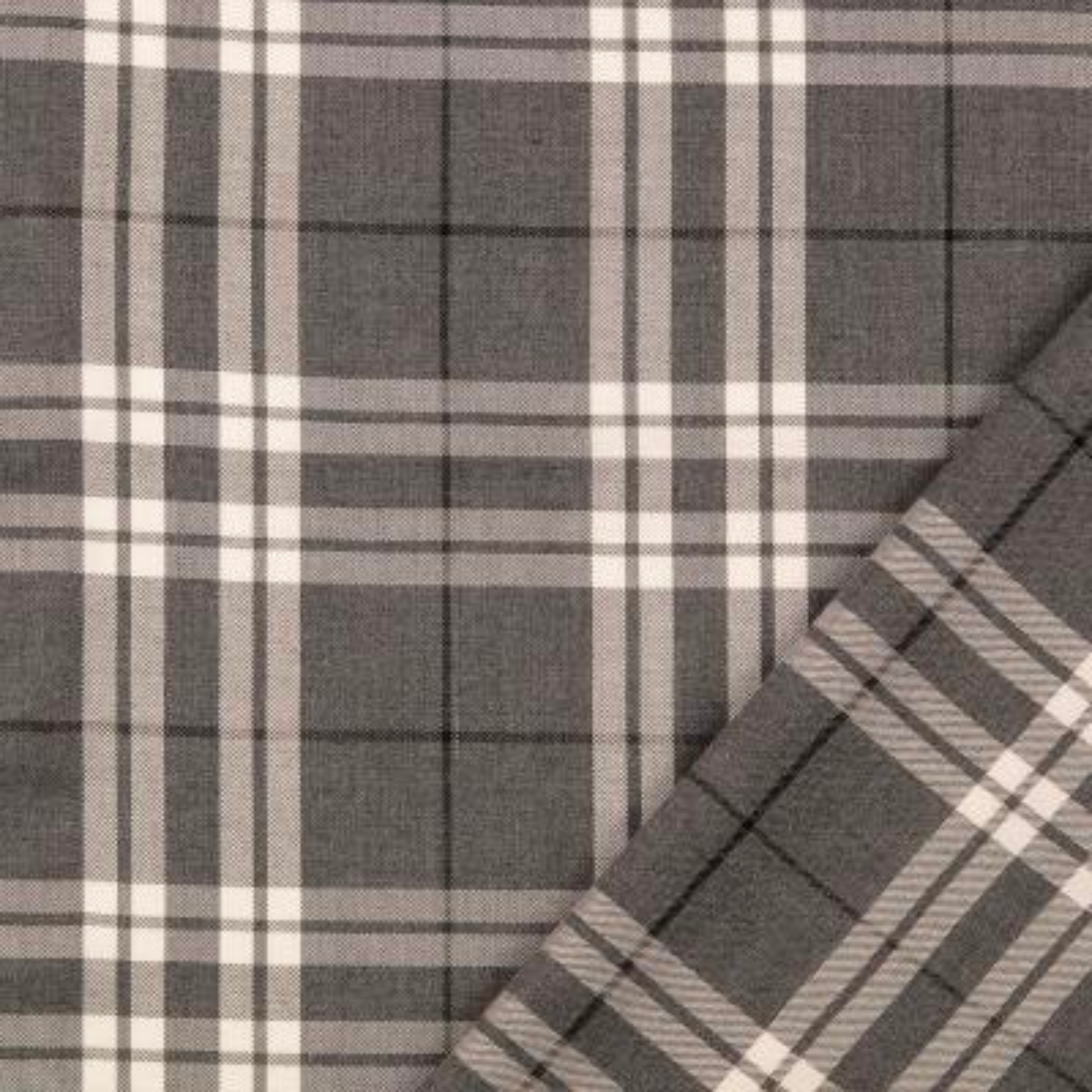 Tissus Viscose A Carreaux Gris 