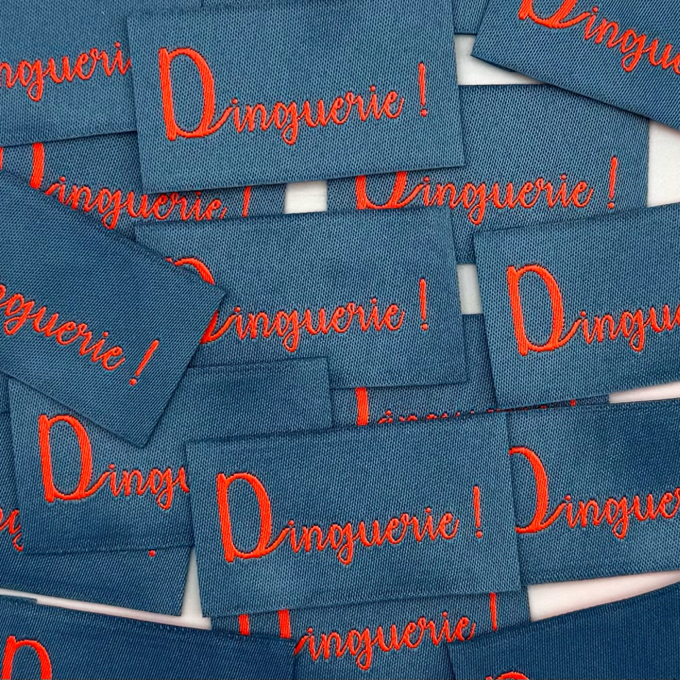 Étiquette à coudre "Dinguerie" 