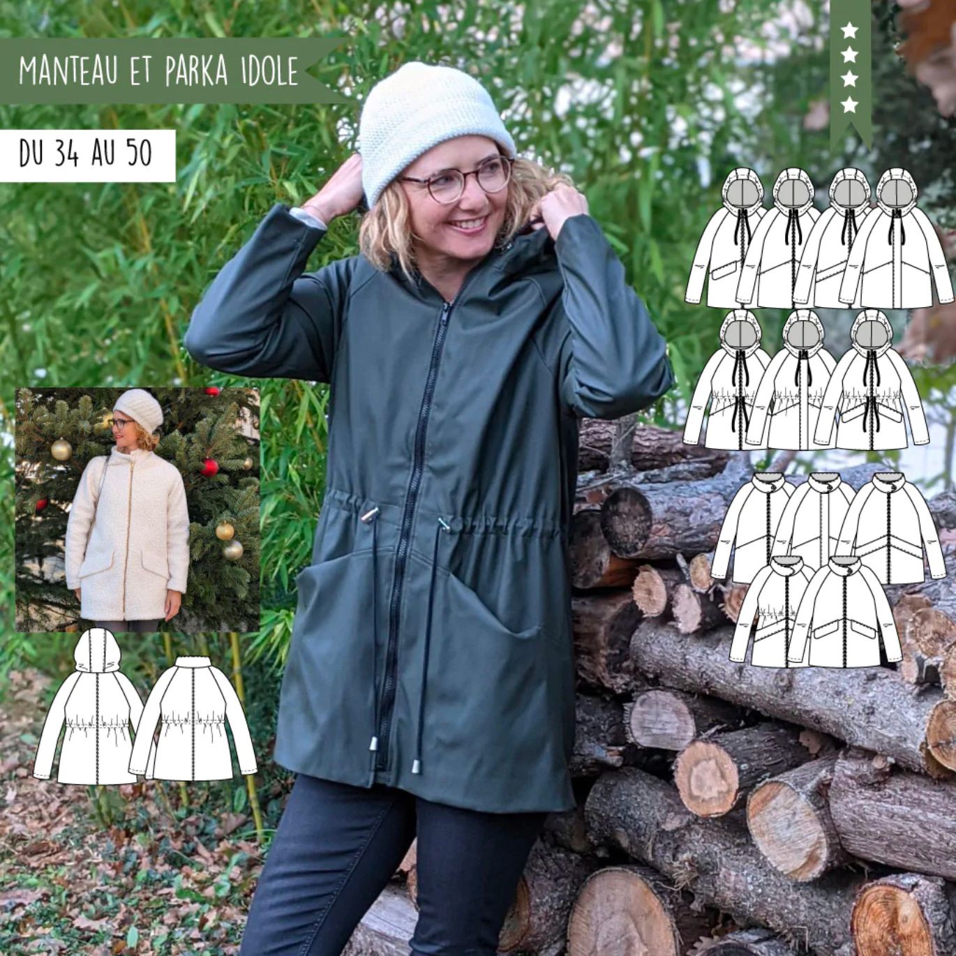 Patron Parka & Manteau Idole de Super Bison du 34 au 50