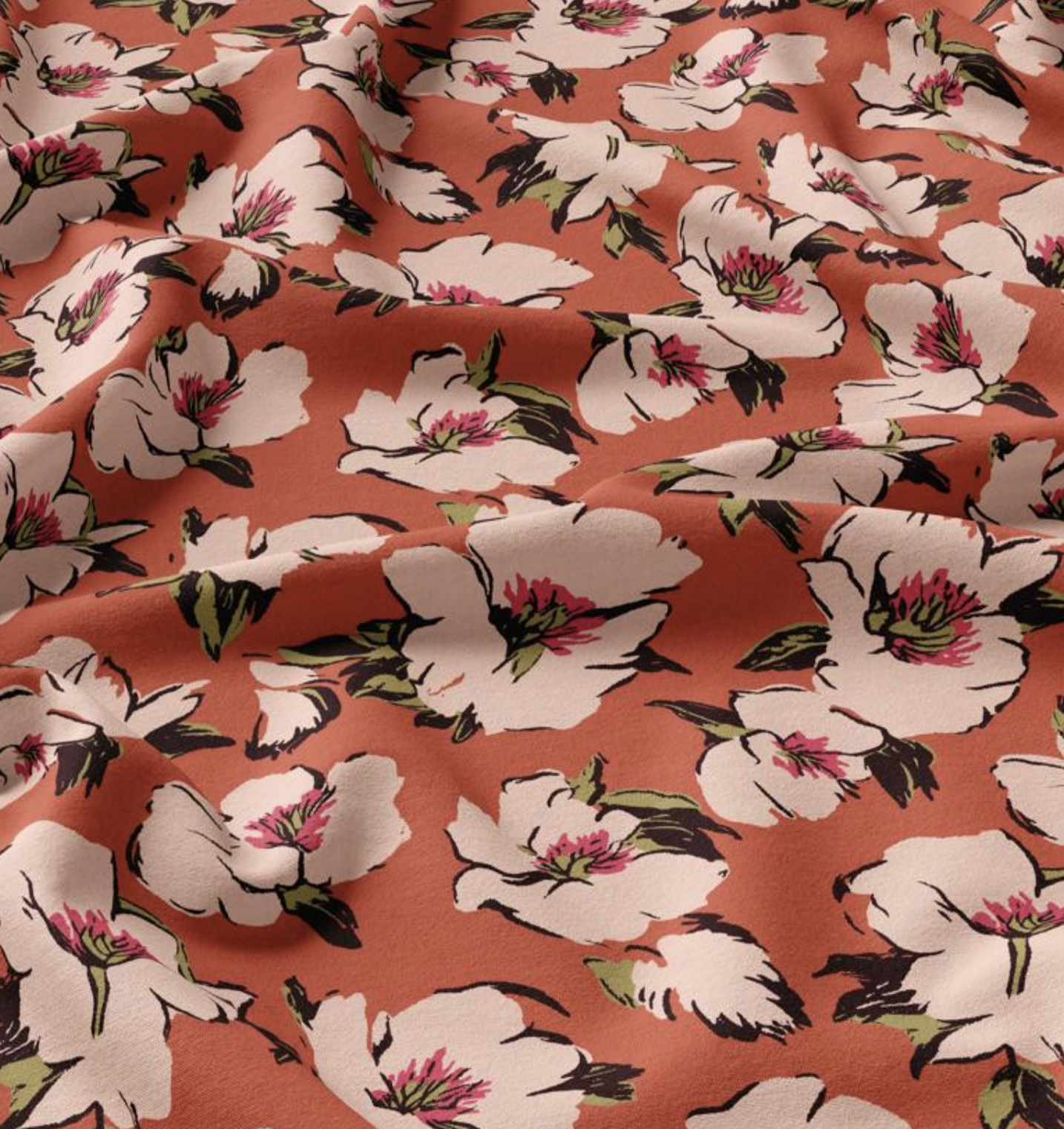 Viscose "Soline" Rose/ Orange