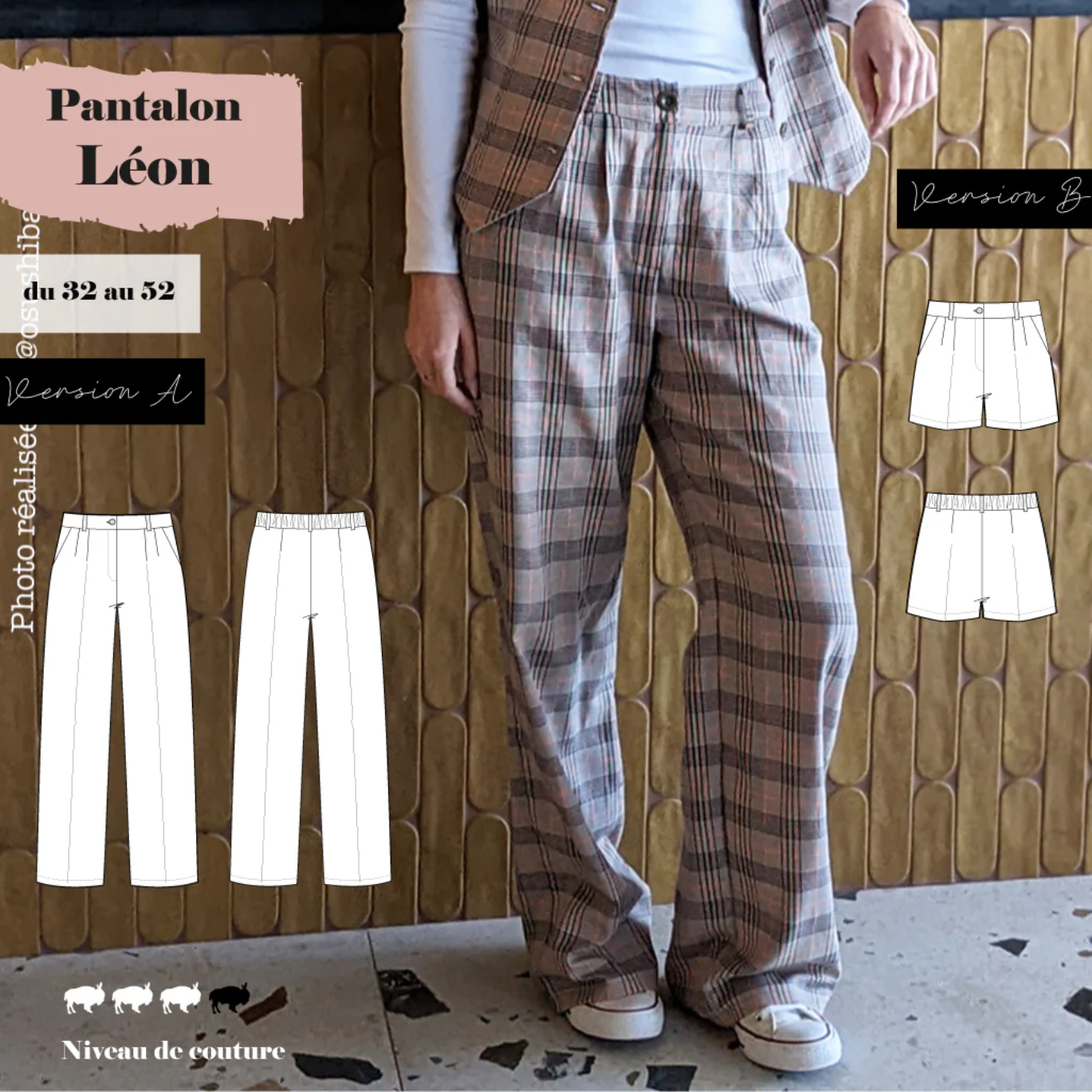 Patron Pantalon Léon de Super Bison du 32 au 52
