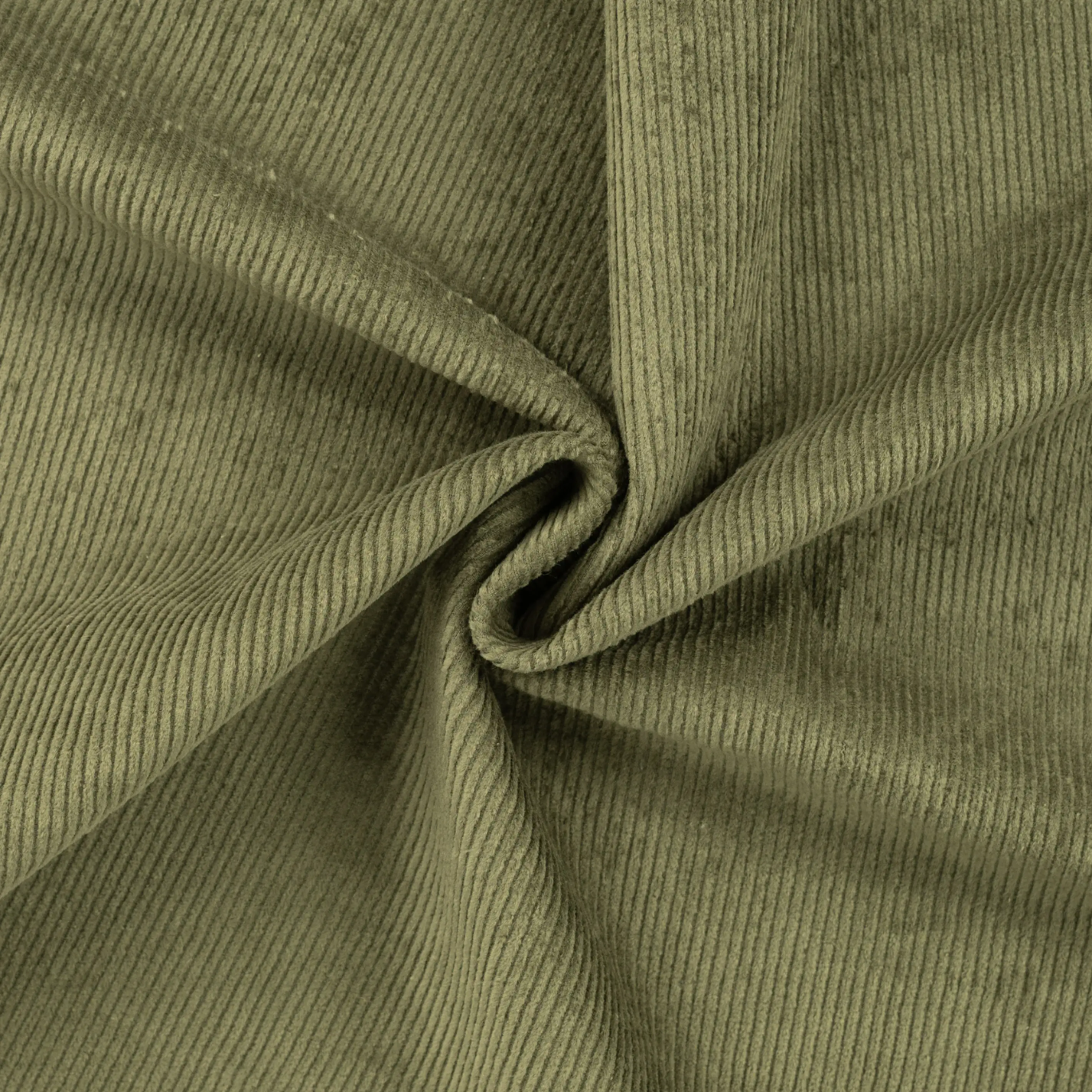 Velours Côtelé Coton Stretch Kaki