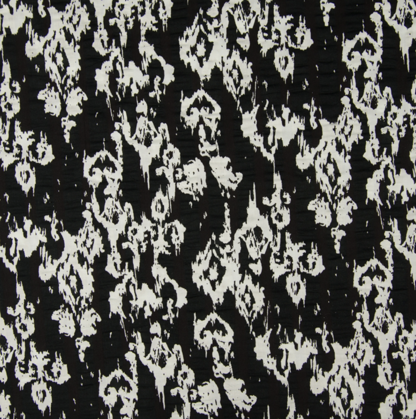 Tissu coton Seersucker Noir & Blanc