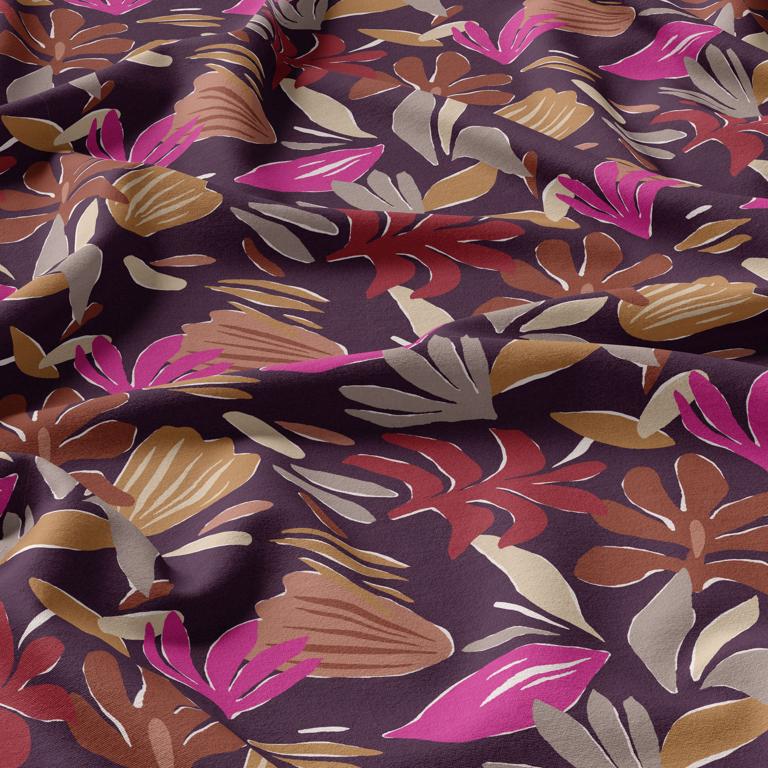 Viscose "Mips" Aubergine