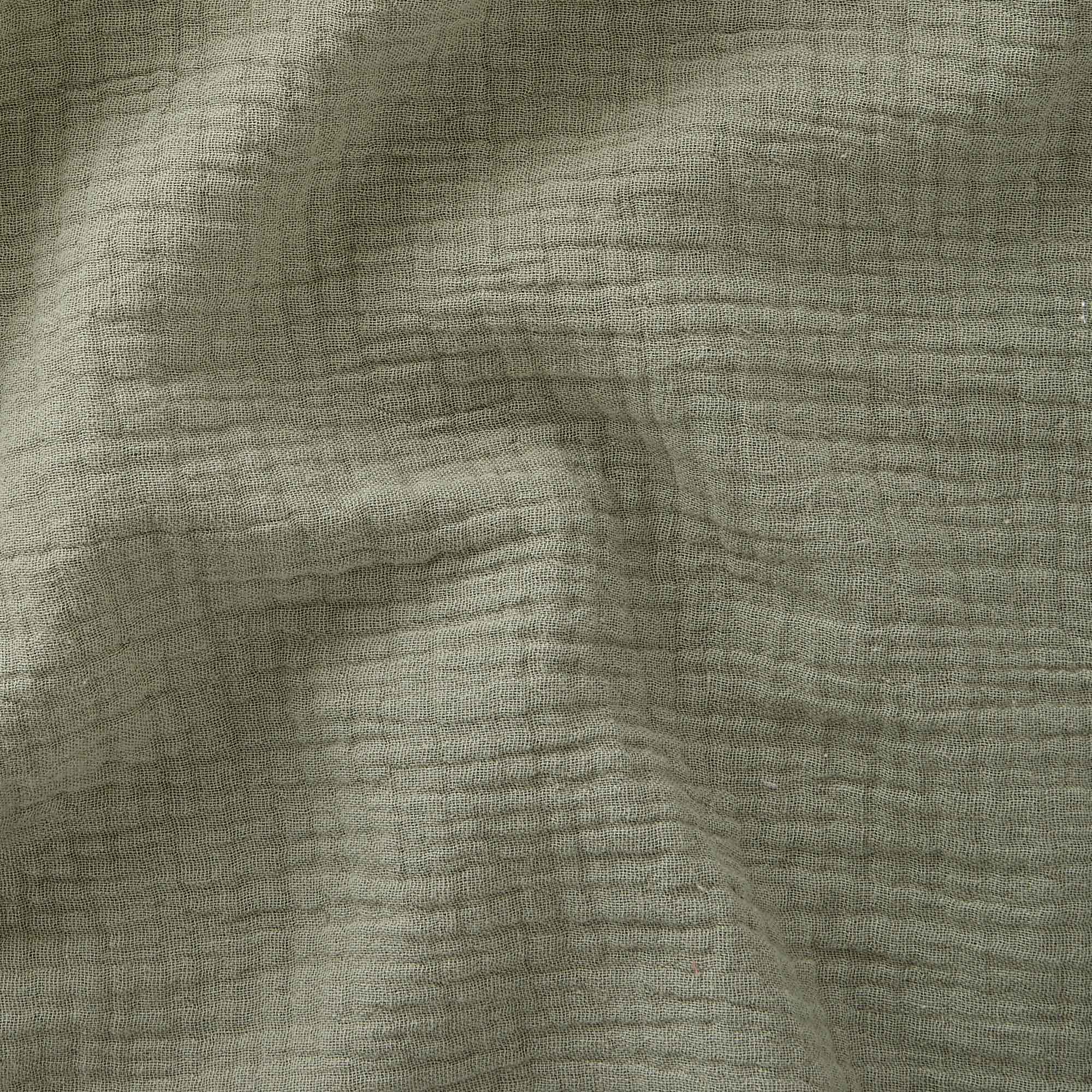 Tissu Double Gaze de Coton Kaki