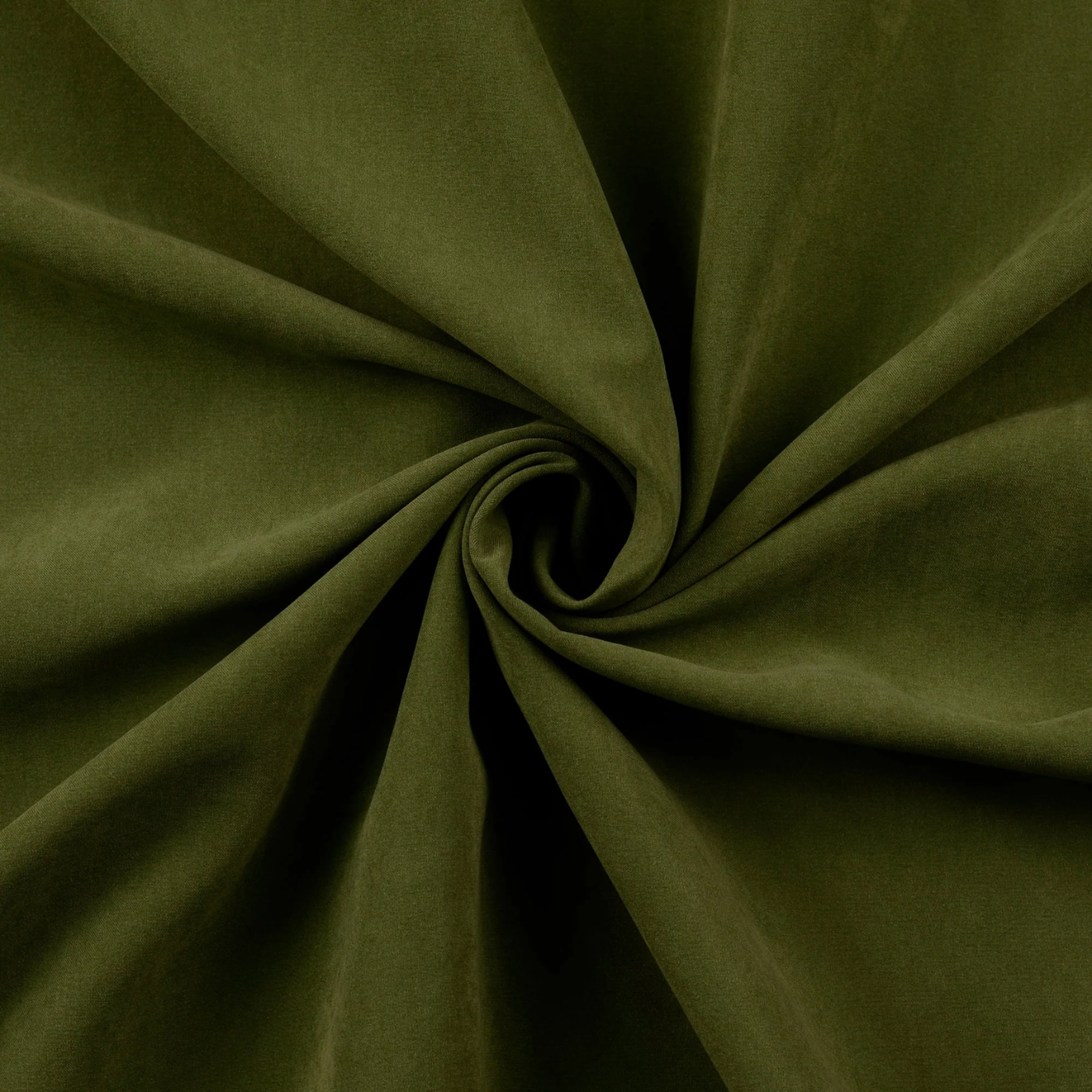 Tissu Satin Touché Peau de Pêche Vert Kaki