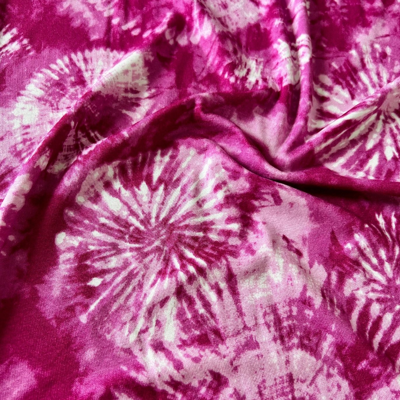 Jersey de viscose print tie&dye Fushia