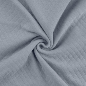 Tissu Sweat Matelassé Coton Diamant Bleu Ciel