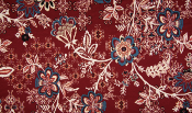 Jersey de viscose à imprimé floral baroque TERRACOTTA 