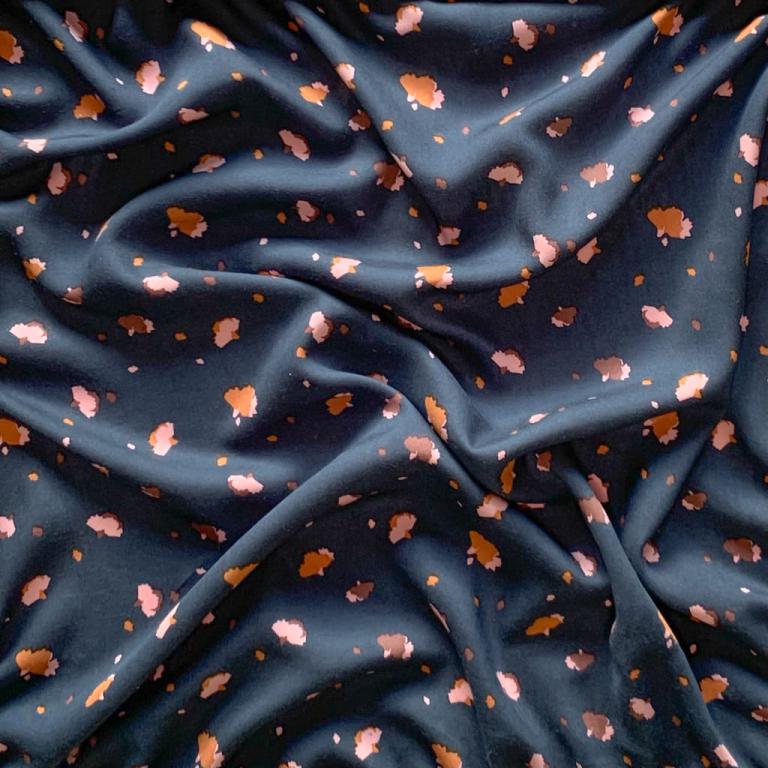 Viscose "Paepae" Nuit & Rose fruité