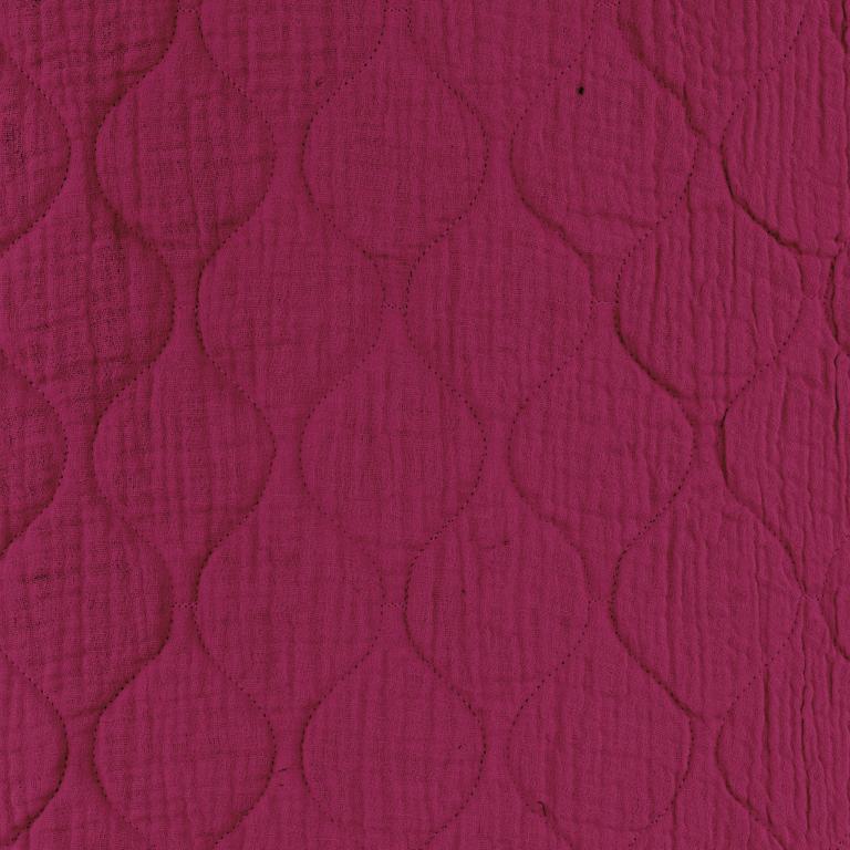 Tissu Coton Double Gaze Matelassé Wavy Pourpre 