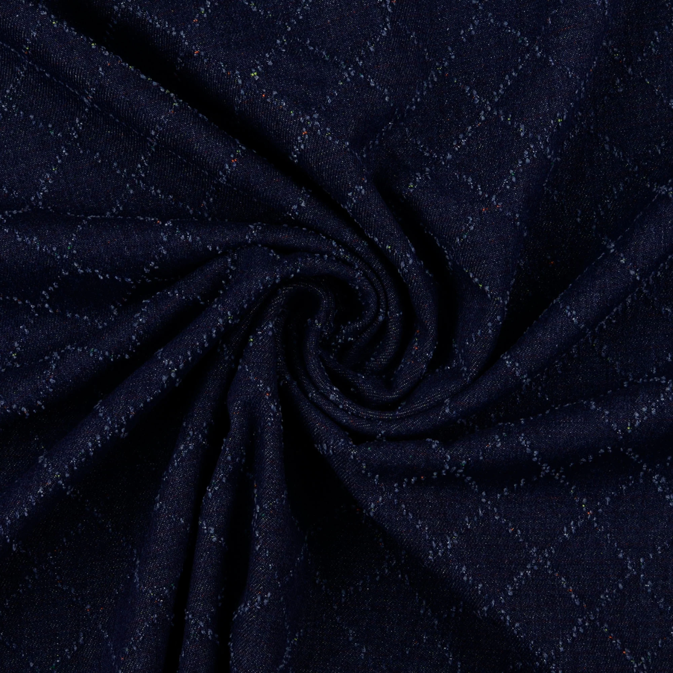 Jeans Denim Bleu Marine Carreaux