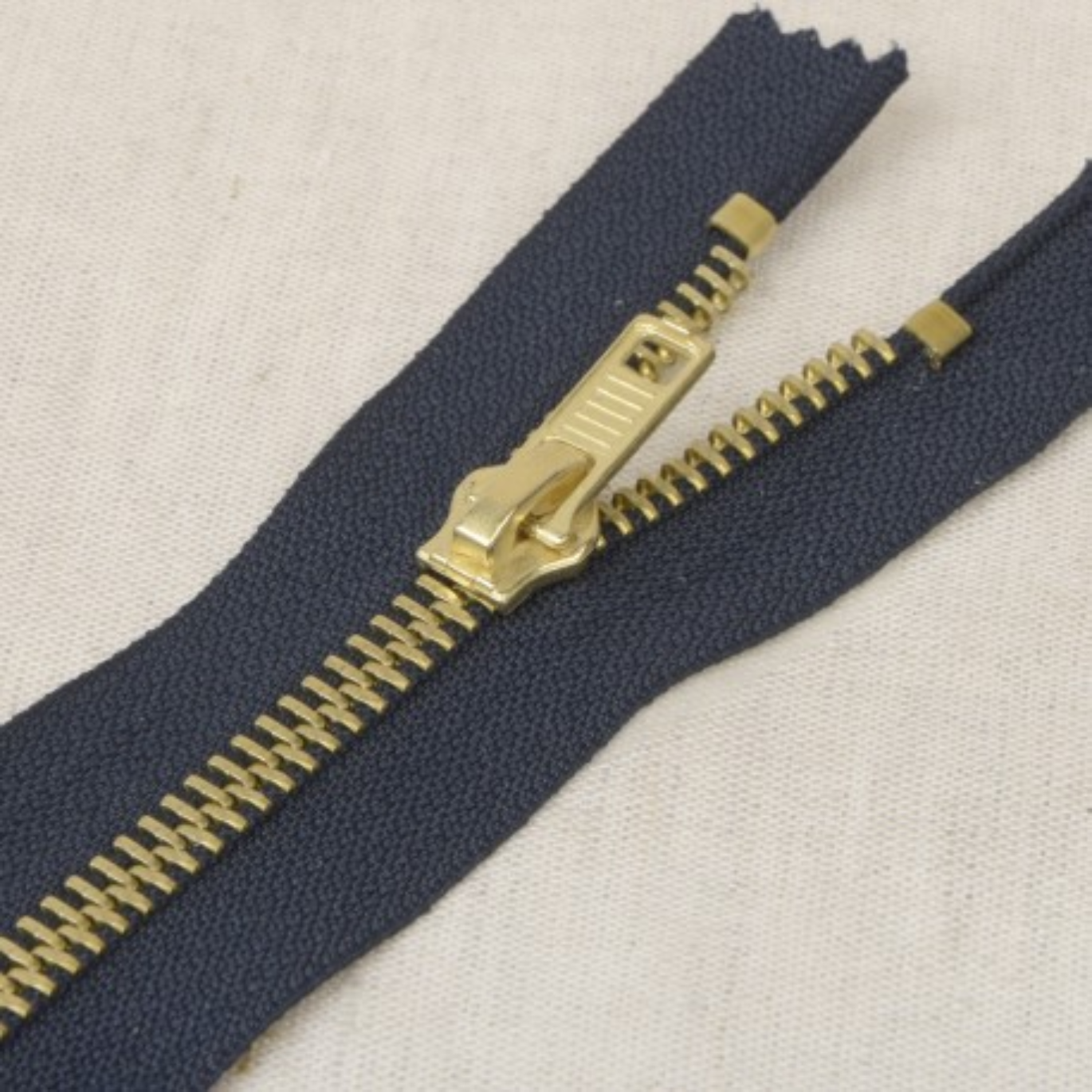 Zip Jeans Non Séparable Bleu Marine 18 cm