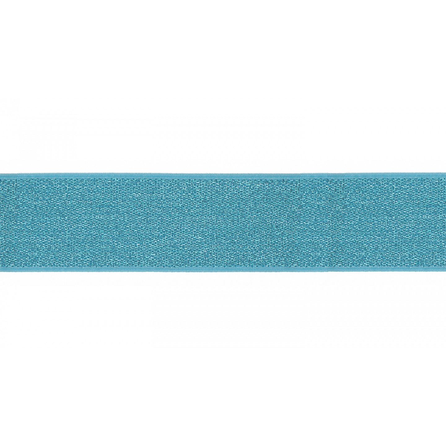 Elastique Bleu Turquoise Lurex - 40 mm x 1m
