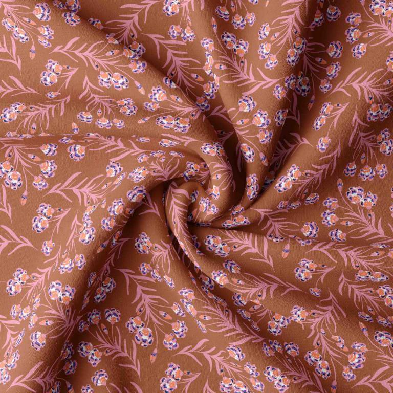 Viscose "Hydera" Muscade & Rose