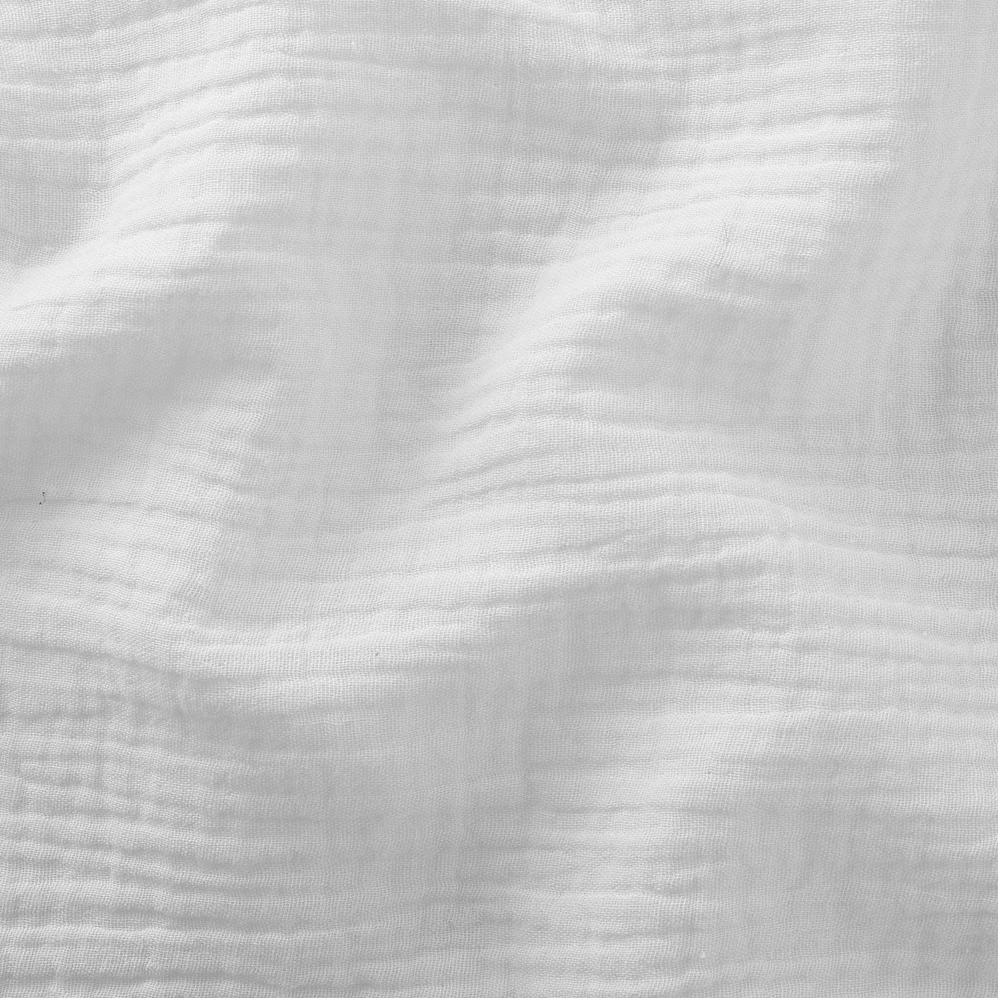 Tissu Double Gaze de Coton Blanche