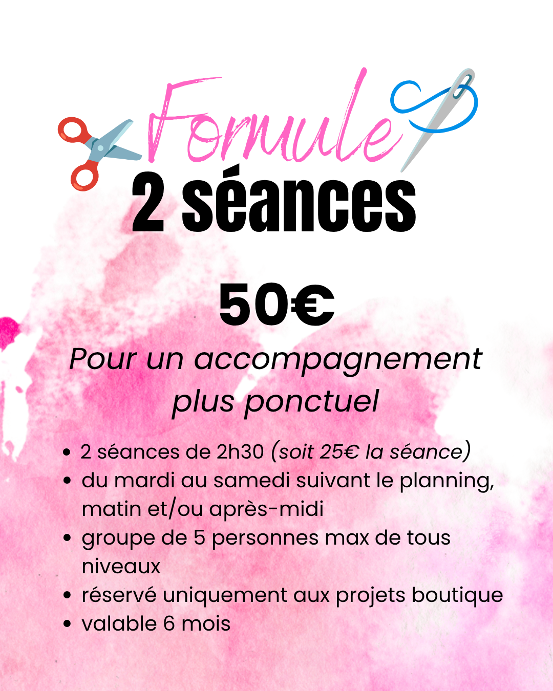 Atelier couture - Formule 2 séances