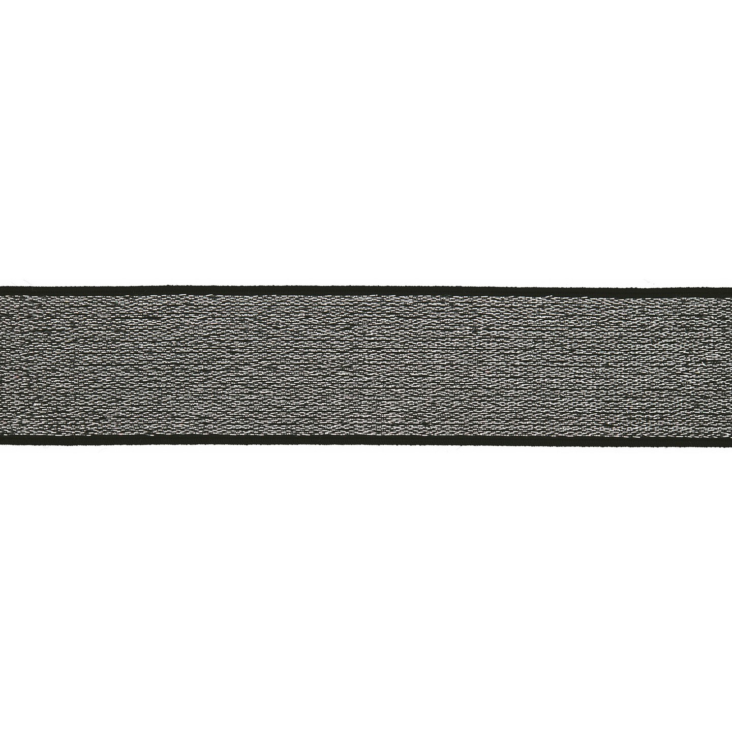 Elastique Noir Argent Lurex - 40 mm x 1m